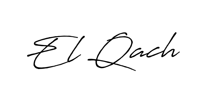 Make a beautiful signature design for name El Qach. With this signature (Antro_Vectra_Bolder) style, you can create a handwritten signature for free. El Qach signature style 7 images and pictures png