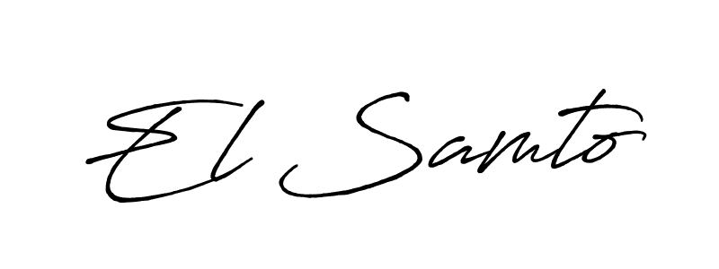 Also we have El Samto name is the best signature style. Create professional handwritten signature collection using Antro_Vectra_Bolder autograph style. El Samto signature style 7 images and pictures png