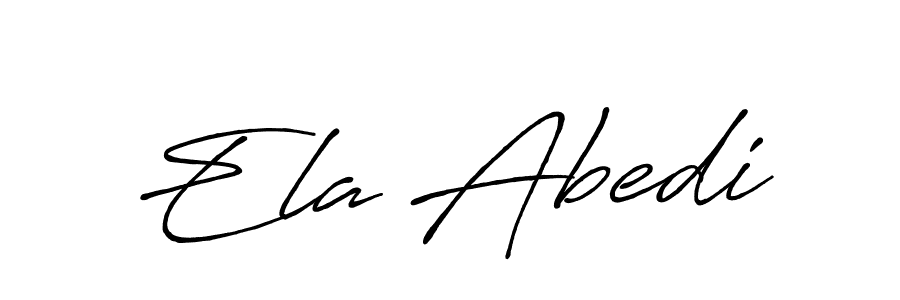 Ela Abedi stylish signature style. Best Handwritten Sign (Antro_Vectra_Bolder) for my name. Handwritten Signature Collection Ideas for my name Ela Abedi. Ela Abedi signature style 7 images and pictures png