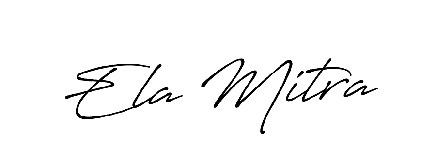 Use a signature maker to create a handwritten signature online. With this signature software, you can design (Antro_Vectra_Bolder) your own signature for name Ela Mitra. Ela Mitra signature style 7 images and pictures png