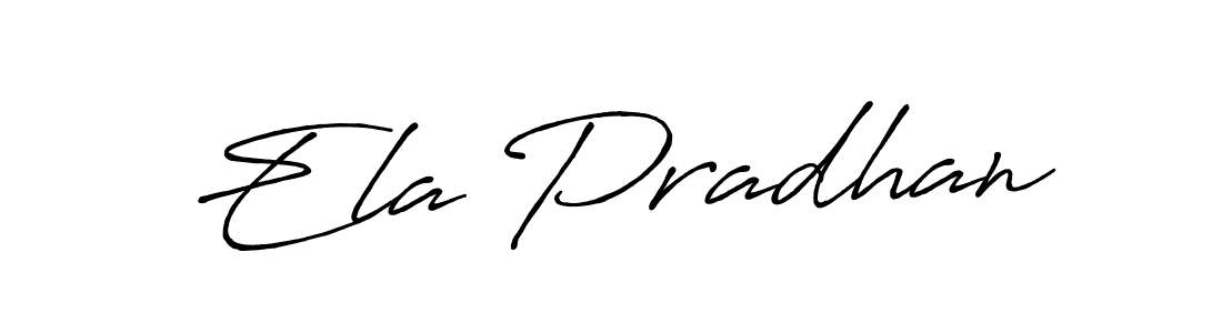 Design your own signature with our free online signature maker. With this signature software, you can create a handwritten (Antro_Vectra_Bolder) signature for name Ela Pradhan. Ela Pradhan signature style 7 images and pictures png