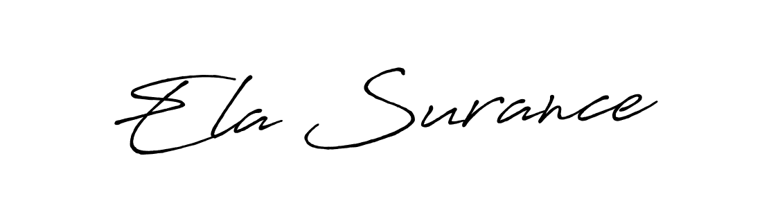 Use a signature maker to create a handwritten signature online. With this signature software, you can design (Antro_Vectra_Bolder) your own signature for name Ela Surance. Ela Surance signature style 7 images and pictures png