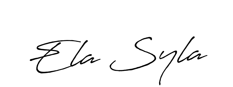 Also You can easily find your signature by using the search form. We will create Ela Syla name handwritten signature images for you free of cost using Antro_Vectra_Bolder sign style. Ela Syla signature style 7 images and pictures png