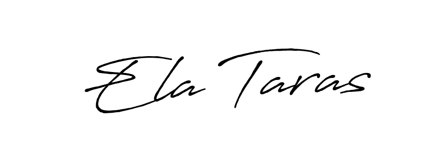 Use a signature maker to create a handwritten signature online. With this signature software, you can design (Antro_Vectra_Bolder) your own signature for name Ela Taras. Ela Taras signature style 7 images and pictures png