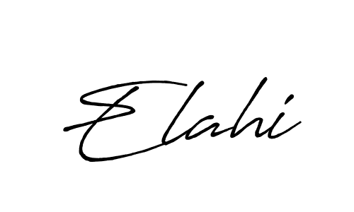 Make a beautiful signature design for name Elahi. With this signature (Antro_Vectra_Bolder) style, you can create a handwritten signature for free. Elahi signature style 7 images and pictures png