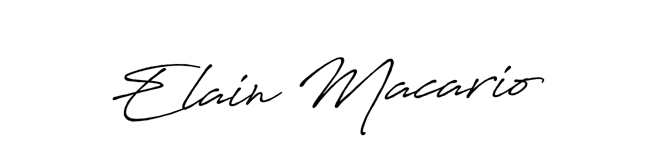 It looks lik you need a new signature style for name Elain Macario. Design unique handwritten (Antro_Vectra_Bolder) signature with our free signature maker in just a few clicks. Elain Macario signature style 7 images and pictures png