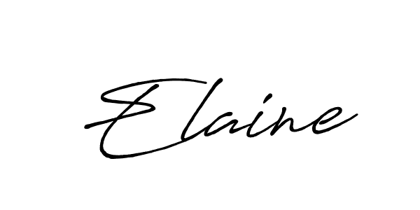 How to make Elaine signature? Antro_Vectra_Bolder is a professional autograph style. Create handwritten signature for Elaine name. Elaine signature style 7 images and pictures png