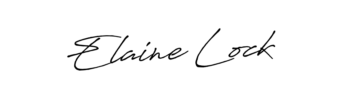 Elaine Lock stylish signature style. Best Handwritten Sign (Antro_Vectra_Bolder) for my name. Handwritten Signature Collection Ideas for my name Elaine Lock. Elaine Lock signature style 7 images and pictures png