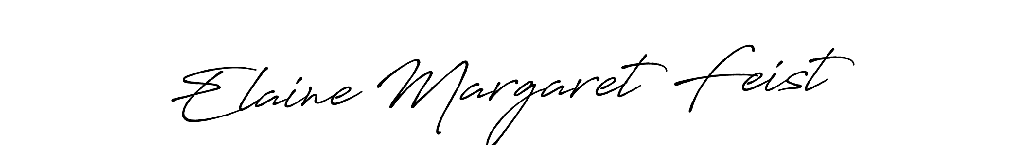 Create a beautiful signature design for name Elaine Margaret Feist. With this signature (Antro_Vectra_Bolder) fonts, you can make a handwritten signature for free. Elaine Margaret Feist signature style 7 images and pictures png