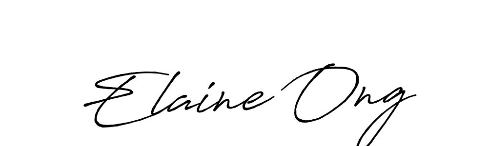 Also You can easily find your signature by using the search form. We will create Elaine Ong name handwritten signature images for you free of cost using Antro_Vectra_Bolder sign style. Elaine Ong signature style 7 images and pictures png