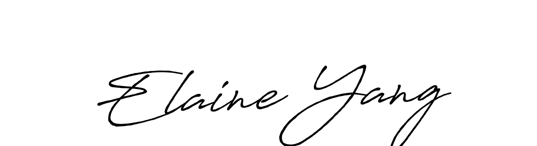 It looks lik you need a new signature style for name Elaine Yang. Design unique handwritten (Antro_Vectra_Bolder) signature with our free signature maker in just a few clicks. Elaine Yang signature style 7 images and pictures png