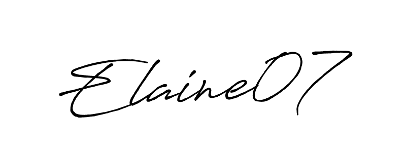 Once you've used our free online signature maker to create your best signature Antro_Vectra_Bolder style, it's time to enjoy all of the benefits that Elaine07 name signing documents. Elaine07 signature style 7 images and pictures png