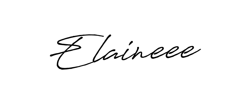 Make a beautiful signature design for name Elaineee. With this signature (Antro_Vectra_Bolder) style, you can create a handwritten signature for free. Elaineee signature style 7 images and pictures png