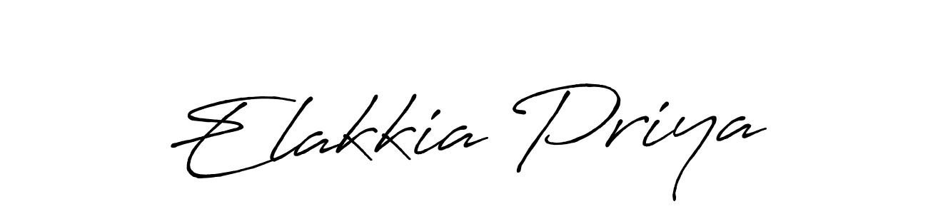 Design your own signature with our free online signature maker. With this signature software, you can create a handwritten (Antro_Vectra_Bolder) signature for name Elakkia Priya. Elakkia Priya signature style 7 images and pictures png