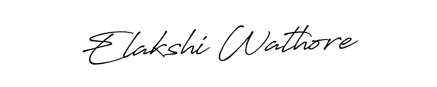 Antro_Vectra_Bolder is a professional signature style that is perfect for those who want to add a touch of class to their signature. It is also a great choice for those who want to make their signature more unique. Get Elakshi Wathore name to fancy signature for free. Elakshi Wathore signature style 7 images and pictures png