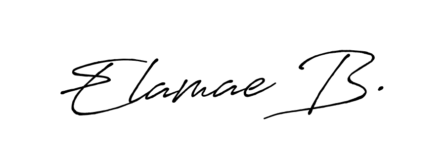 Once you've used our free online signature maker to create your best signature Antro_Vectra_Bolder style, it's time to enjoy all of the benefits that Elamae B. name signing documents. Elamae B. signature style 7 images and pictures png