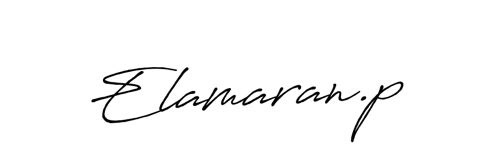 Make a beautiful signature design for name Elamaran.p. With this signature (Antro_Vectra_Bolder) style, you can create a handwritten signature for free. Elamaran.p signature style 7 images and pictures png