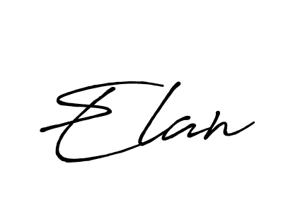 Make a beautiful signature design for name Elan. With this signature (Antro_Vectra_Bolder) style, you can create a handwritten signature for free. Elan signature style 7 images and pictures png