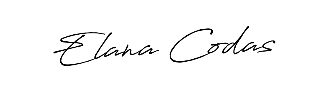 Make a beautiful signature design for name Elana Codas. With this signature (Antro_Vectra_Bolder) style, you can create a handwritten signature for free. Elana Codas signature style 7 images and pictures png