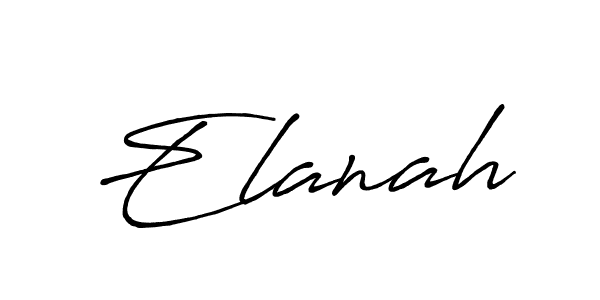 How to make Elanah name signature. Use Antro_Vectra_Bolder style for creating short signs online. This is the latest handwritten sign. Elanah signature style 7 images and pictures png