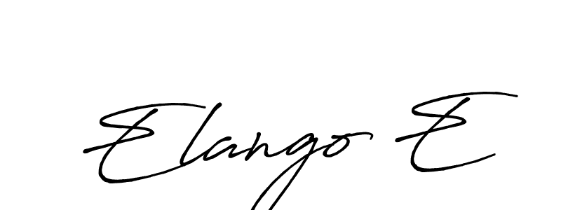 Make a beautiful signature design for name Elango E. Use this online signature maker to create a handwritten signature for free. Elango E signature style 7 images and pictures png