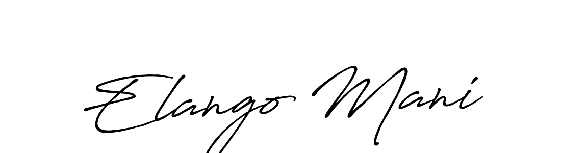 Design your own signature with our free online signature maker. With this signature software, you can create a handwritten (Antro_Vectra_Bolder) signature for name Elango Mani. Elango Mani signature style 7 images and pictures png