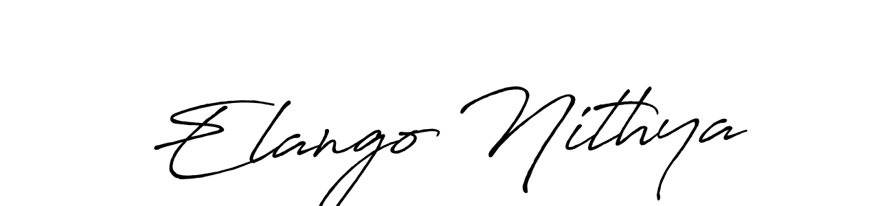 Create a beautiful signature design for name Elango Nithya. With this signature (Antro_Vectra_Bolder) fonts, you can make a handwritten signature for free. Elango Nithya signature style 7 images and pictures png