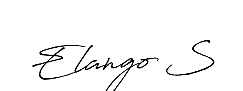 Make a beautiful signature design for name Elango S. Use this online signature maker to create a handwritten signature for free. Elango S signature style 7 images and pictures png