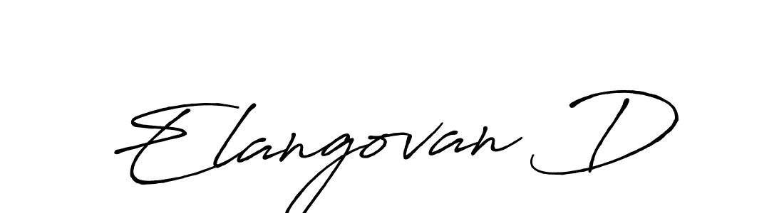 The best way (Antro_Vectra_Bolder) to make a short signature is to pick only two or three words in your name. The name Elangovan D include a total of six letters. For converting this name. Elangovan D signature style 7 images and pictures png