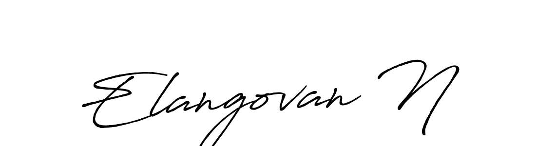 Make a beautiful signature design for name Elangovan N. With this signature (Antro_Vectra_Bolder) style, you can create a handwritten signature for free. Elangovan N signature style 7 images and pictures png