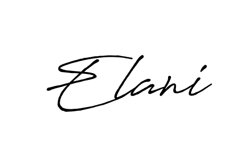 You should practise on your own different ways (Antro_Vectra_Bolder) to write your name (Elani) in signature. don't let someone else do it for you. Elani signature style 7 images and pictures png