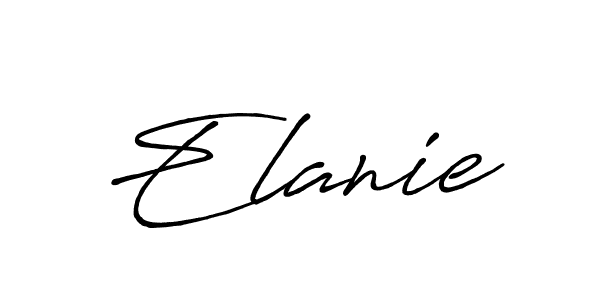 if you are searching for the best signature style for your name Elanie. so please give up your signature search. here we have designed multiple signature styles  using Antro_Vectra_Bolder. Elanie signature style 7 images and pictures png