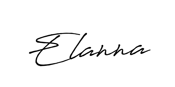 Make a beautiful signature design for name Elanna. With this signature (Antro_Vectra_Bolder) style, you can create a handwritten signature for free. Elanna signature style 7 images and pictures png