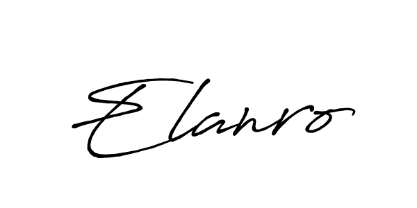 Elanro stylish signature style. Best Handwritten Sign (Antro_Vectra_Bolder) for my name. Handwritten Signature Collection Ideas for my name Elanro. Elanro signature style 7 images and pictures png