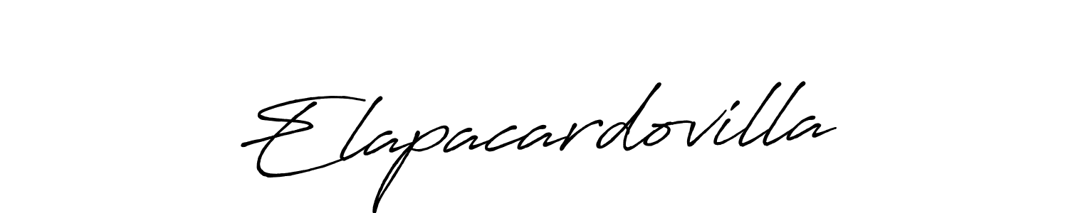 Make a beautiful signature design for name Elapacardovilla. With this signature (Antro_Vectra_Bolder) style, you can create a handwritten signature for free. Elapacardovilla signature style 7 images and pictures png