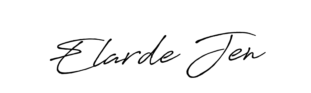 How to make Elarde Jen signature? Antro_Vectra_Bolder is a professional autograph style. Create handwritten signature for Elarde Jen name. Elarde Jen signature style 7 images and pictures png