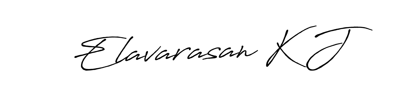 Antro_Vectra_Bolder is a professional signature style that is perfect for those who want to add a touch of class to their signature. It is also a great choice for those who want to make their signature more unique. Get Elavarasan K J name to fancy signature for free. Elavarasan K J signature style 7 images and pictures png