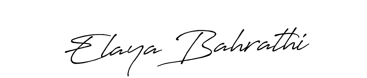 Use a signature maker to create a handwritten signature online. With this signature software, you can design (Antro_Vectra_Bolder) your own signature for name Elaya Bahrathi. Elaya Bahrathi signature style 7 images and pictures png
