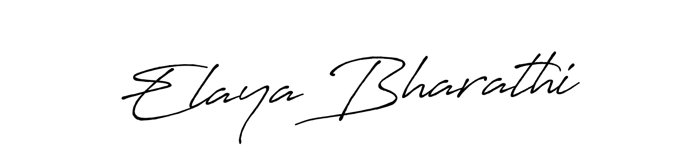 Elaya Bharathi stylish signature style. Best Handwritten Sign (Antro_Vectra_Bolder) for my name. Handwritten Signature Collection Ideas for my name Elaya Bharathi. Elaya Bharathi signature style 7 images and pictures png