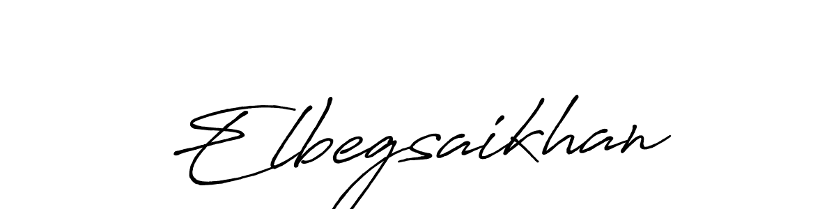 Make a beautiful signature design for name Elbegsaikhan. With this signature (Antro_Vectra_Bolder) style, you can create a handwritten signature for free. Elbegsaikhan signature style 7 images and pictures png