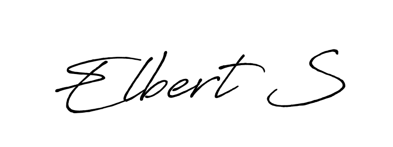 It looks lik you need a new signature style for name Elbert S. Design unique handwritten (Antro_Vectra_Bolder) signature with our free signature maker in just a few clicks. Elbert S signature style 7 images and pictures png