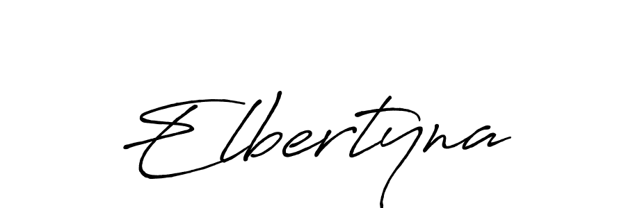Create a beautiful signature design for name Elbertyna. With this signature (Antro_Vectra_Bolder) fonts, you can make a handwritten signature for free. Elbertyna signature style 7 images and pictures png