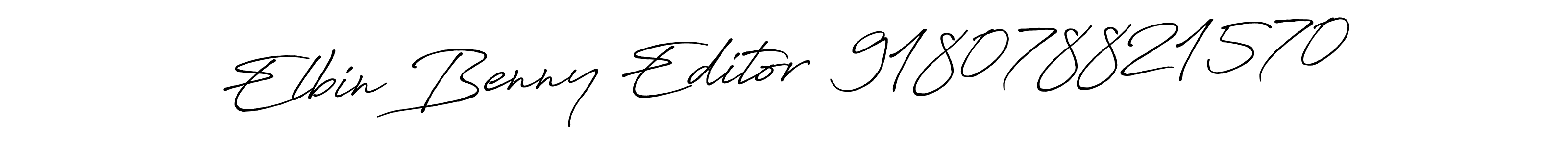 Create a beautiful signature design for name Elbin Benny Editor  918078821570. With this signature (Antro_Vectra_Bolder) fonts, you can make a handwritten signature for free. Elbin Benny Editor  918078821570 signature style 7 images and pictures png