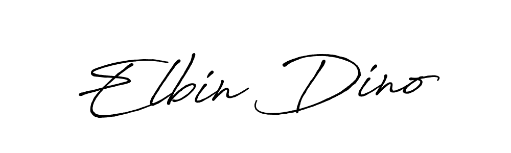 if you are searching for the best signature style for your name Elbin Dino. so please give up your signature search. here we have designed multiple signature styles  using Antro_Vectra_Bolder. Elbin Dino signature style 7 images and pictures png