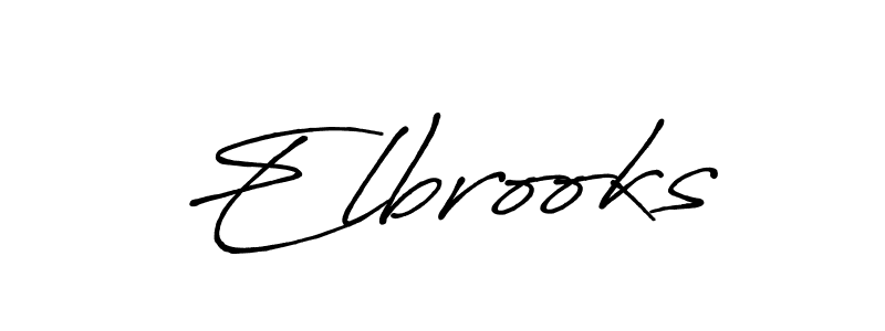 How to make Elbrooks name signature. Use Antro_Vectra_Bolder style for creating short signs online. This is the latest handwritten sign. Elbrooks signature style 7 images and pictures png