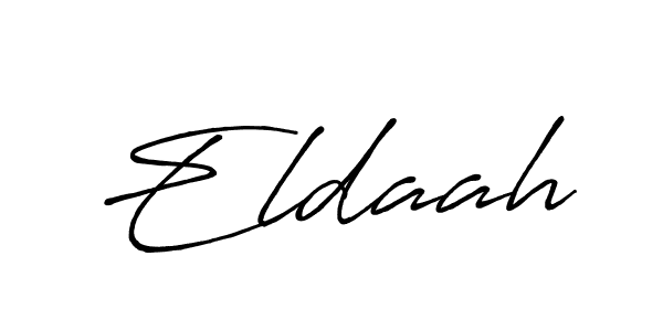 Use a signature maker to create a handwritten signature online. With this signature software, you can design (Antro_Vectra_Bolder) your own signature for name Eldaah. Eldaah signature style 7 images and pictures png