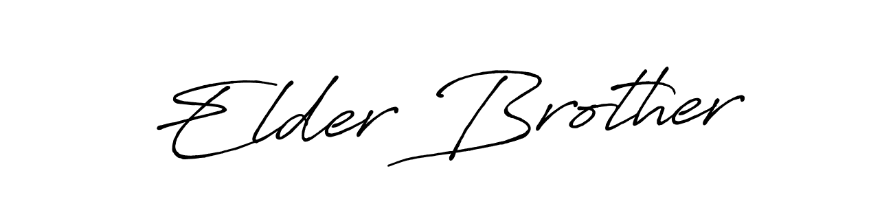 Antro_Vectra_Bolder is a professional signature style that is perfect for those who want to add a touch of class to their signature. It is also a great choice for those who want to make their signature more unique. Get Elder Brother name to fancy signature for free. Elder Brother signature style 7 images and pictures png