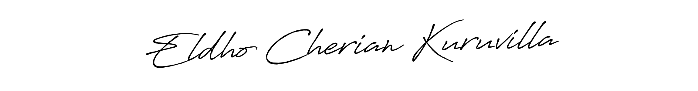 Create a beautiful signature design for name Eldho Cherian Kuruvilla. With this signature (Antro_Vectra_Bolder) fonts, you can make a handwritten signature for free. Eldho Cherian Kuruvilla signature style 7 images and pictures png