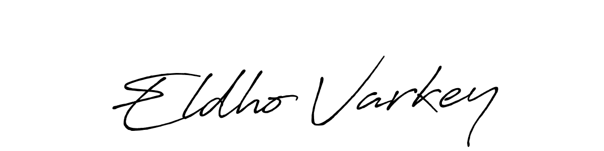 The best way (Antro_Vectra_Bolder) to make a short signature is to pick only two or three words in your name. The name Eldho Varkey include a total of six letters. For converting this name. Eldho Varkey signature style 7 images and pictures png