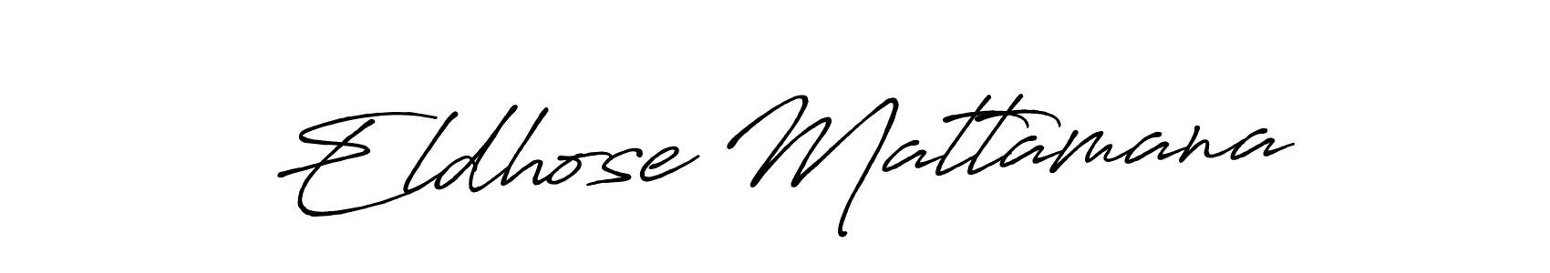 Eldhose Mattamana stylish signature style. Best Handwritten Sign (Antro_Vectra_Bolder) for my name. Handwritten Signature Collection Ideas for my name Eldhose Mattamana. Eldhose Mattamana signature style 7 images and pictures png